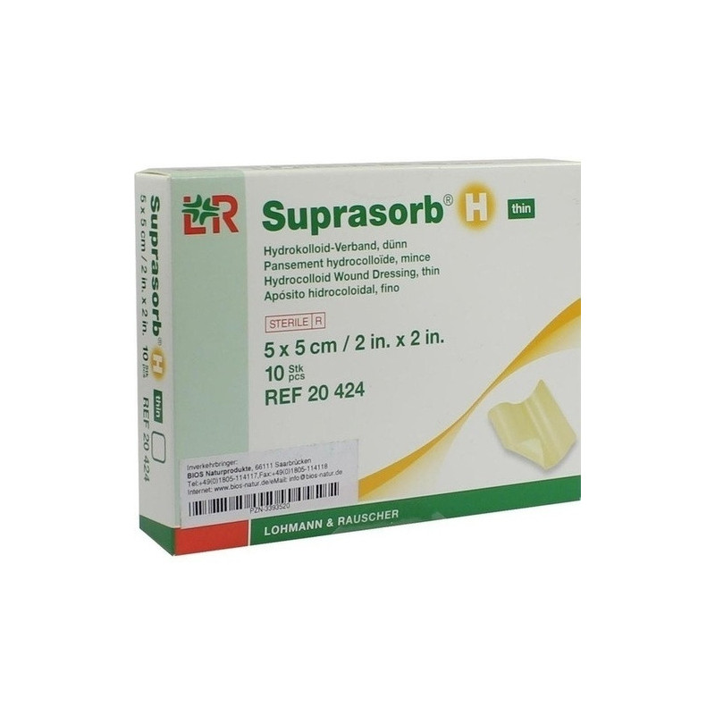 Suprasorb H Hydrokolloid-Verband dünn 5x5cm, 10 ST – PZN 3393520