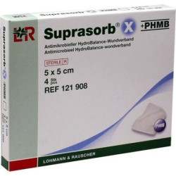 Suprasorb X + PHMB HydroBalance-Wundverband 5x5cm, 4 ST – PZN 7402380