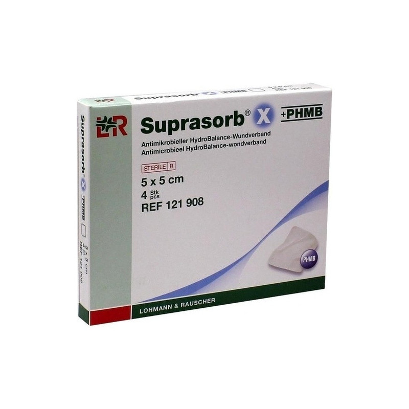 Suprasorb X + PHMB HydroBalance-Wundverband 5x5cm, 4 ST – PZN 7402380