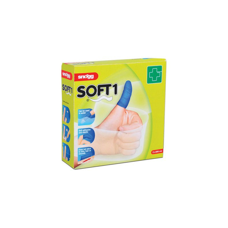 Snögg Soft Pflaster 3cmx5m blau, 1 ST – PZN 10306585