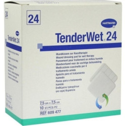 TENDERWET 24 Kompressen 7,5x7,5 cm steril, 10 ST – PZN 3548253