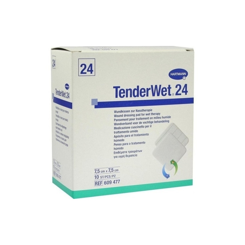 TENDERWET 24 Kompressen 7,5x7,5 cm steril, 10 ST – PZN 3548253