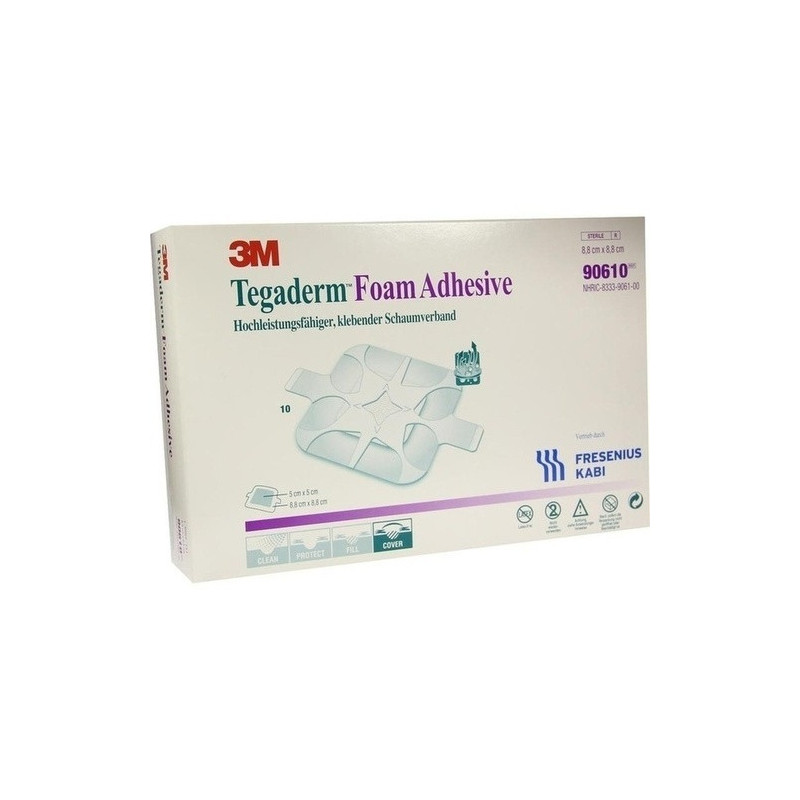 Tegaderm Foam Adhesive FK 8.8x8.8cm, 10 ST – PZN 6917320