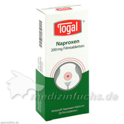 TOGAL Naproxen 200mg Filmtabletten, 20 ST – PZN 7386712