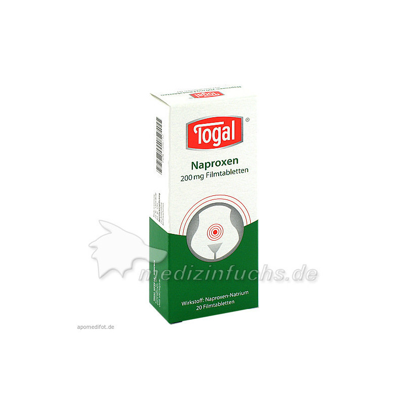 TOGAL Naproxen 200mg Filmtabletten, 20 ST – PZN 7386712