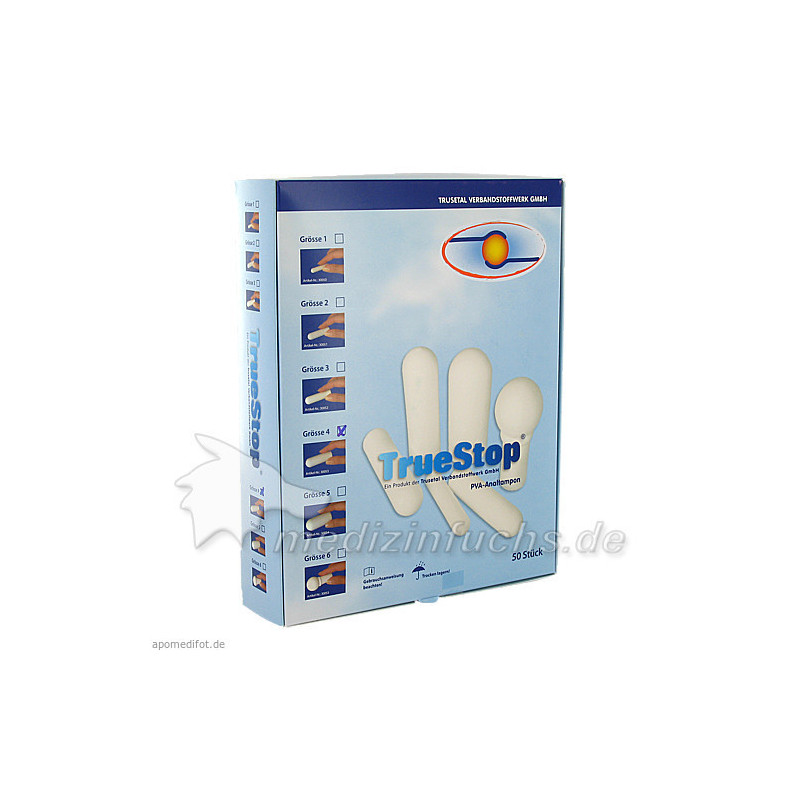 TRUESTOP Größe 4 Analtampons, 50 ST – PZN 4046134