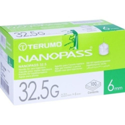TERUMO NANOPASS 32.5 Pen Kanüle 0.22x6 mm, 100 ST – PZN 10022422
