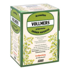 Vollmers präparierter grüner Hafertee Filterbeutel (40 stk) – PZN 5371899