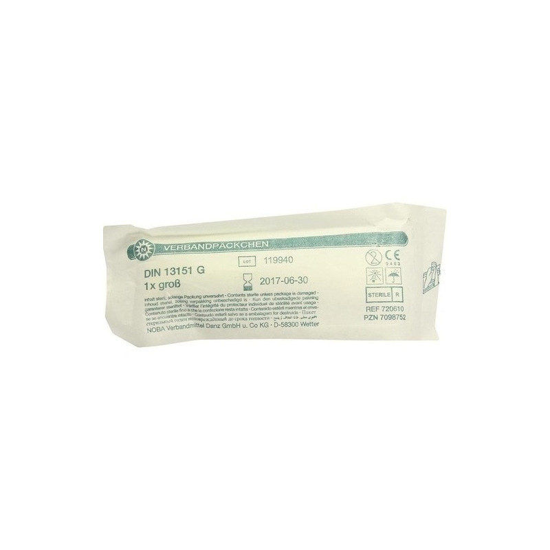VERBANDPÄCKCHEN DIN groß steril, 1 ST – PZN 7098752
