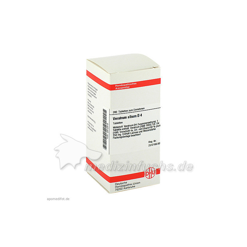 VERATRUM ALBUM D 4 Tabletten, 200 ST – PZN 2812819