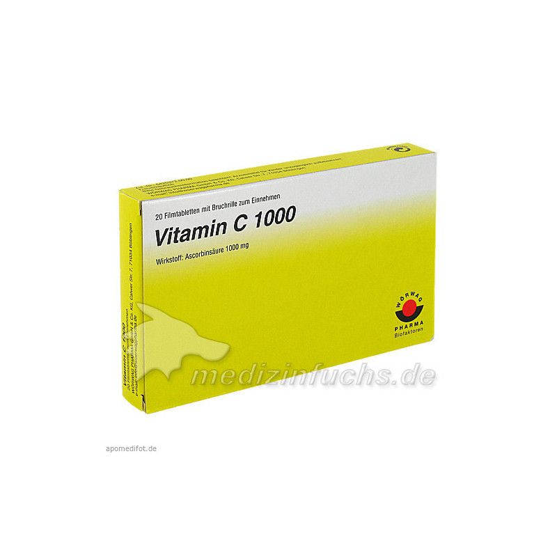 VITAMIN C 1000 Filmtabletten, 20 ST – PZN 652205
