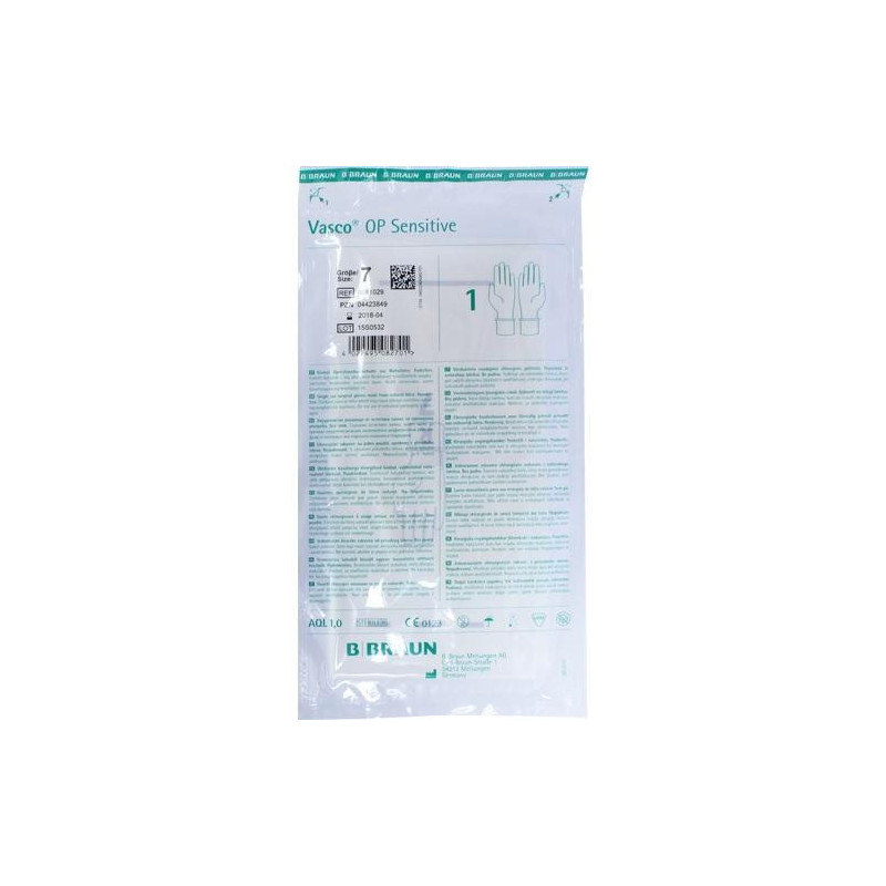 VASCO OP Sensitive Handsch.steril puderfrei Gr.7,0, 2 ST – PZN 4423849