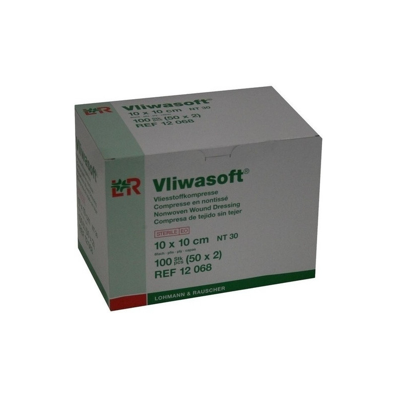VLIWASOFT Vlieskompressen 10x10 cm steril 6l., 50X2 ST – PZN 8900890