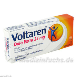 VOLTAREN Dolo Extra 25 mg überzogene Tabletten, 10 ST – PZN 4613478