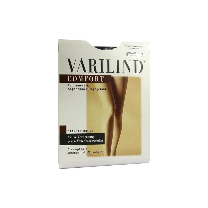 VARILIND Comfort 140den AT Gr.2 schwarz, 1 ST – PZN 3845347