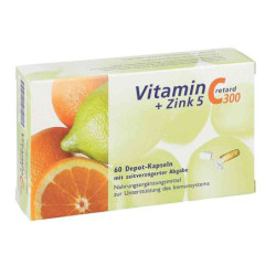 Vitamin C 300 + Zink 5 retard Kapseln (60 stk) – PZN 1693459