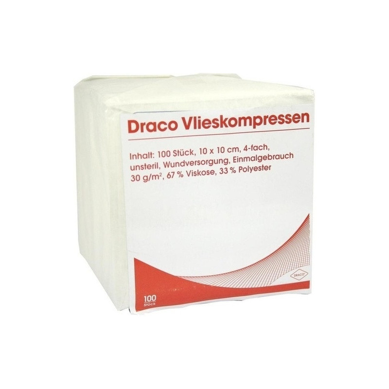 VLIESSTOFF-KOMPRESSEN 10x10 cm unsteril 4fach, 100 ST – PZN 3823914