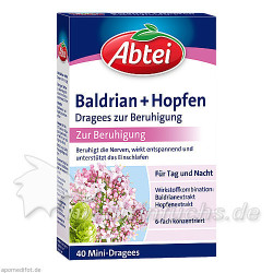 ABTEI Baldrian + Hopfen Drg z. Beruhigung, 40 ST – PZN 12453623