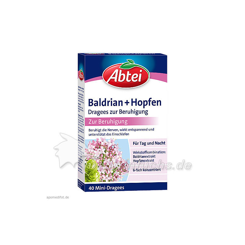 ABTEI Baldrian + Hopfen Drg z. Beruhigung, 40 ST – PZN 12453623