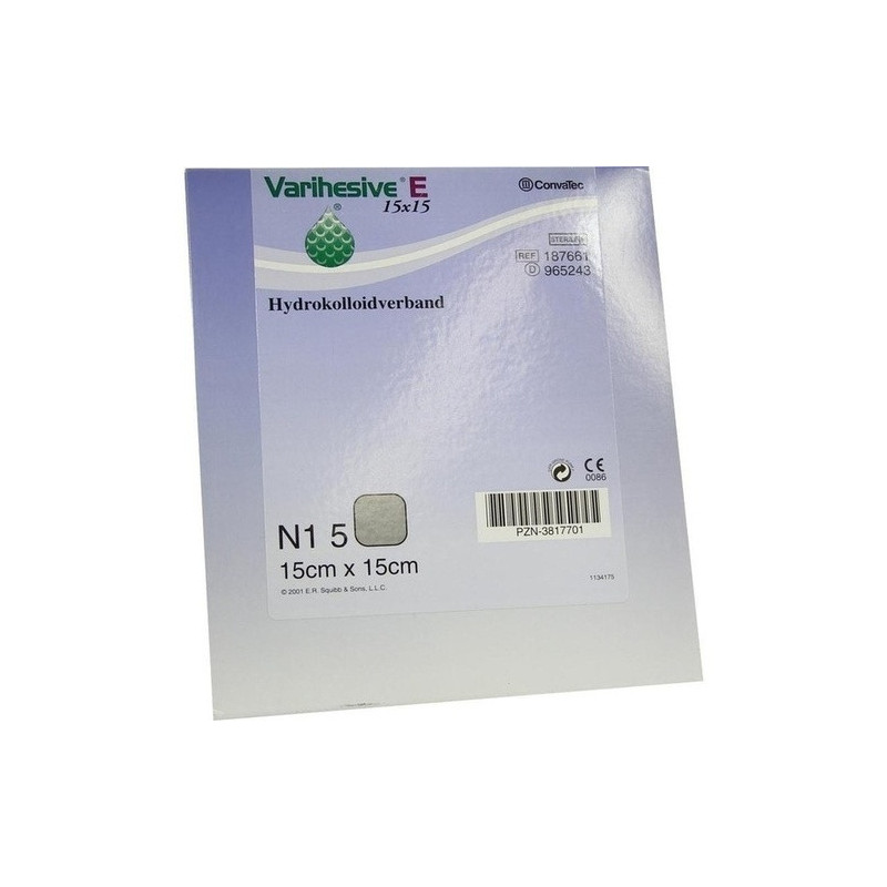 VARIHESIVE E 15x15 cm HKV hydroaktiv, 5 ST – PZN 3817701