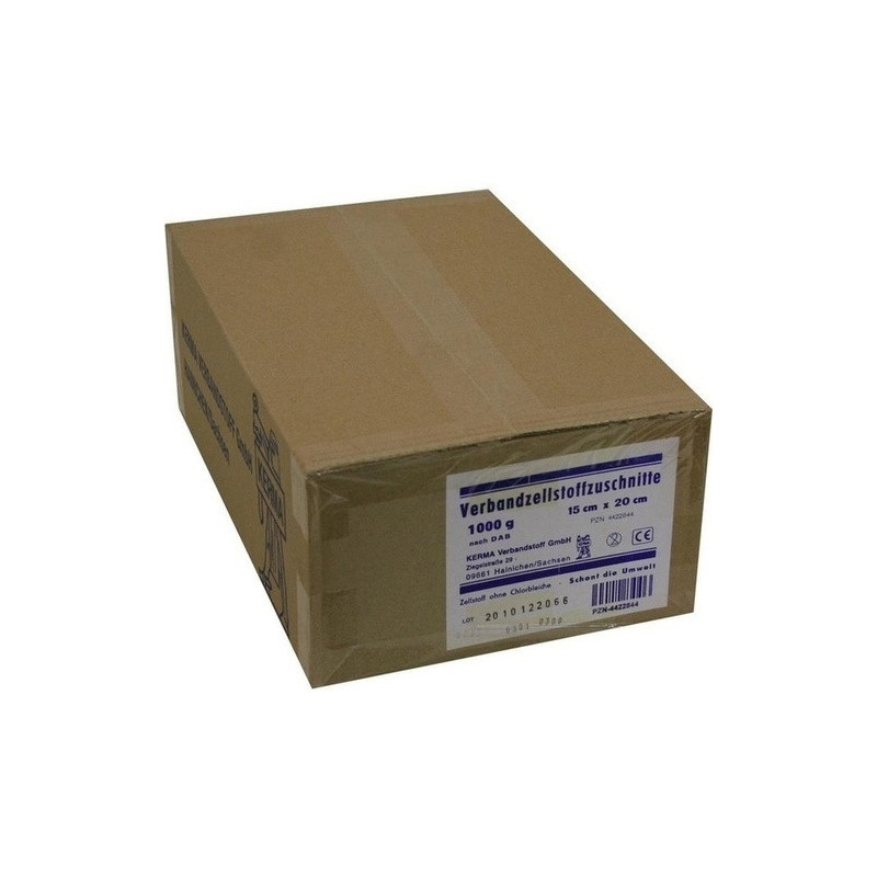 VERBANDZELLSTOFF ZUSCHNITTE hochgebleicht 15x20 cm, 1000 G – PZN 4422844