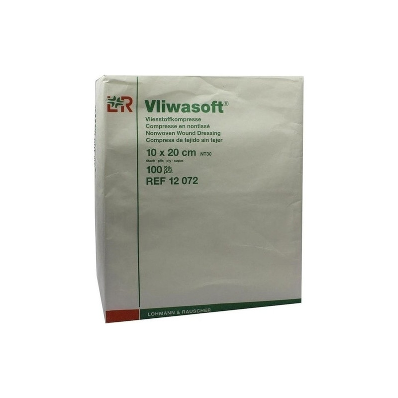 VLIWASOFT Vlieskompressen 10x20 cm unsteril 6l., 100 ST – PZN 8900944