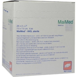 VLIES-SCHLITZKOMPRESSEN 7,5x7,5 cm steril 6fach, 25X2 ST – PZN 1280160