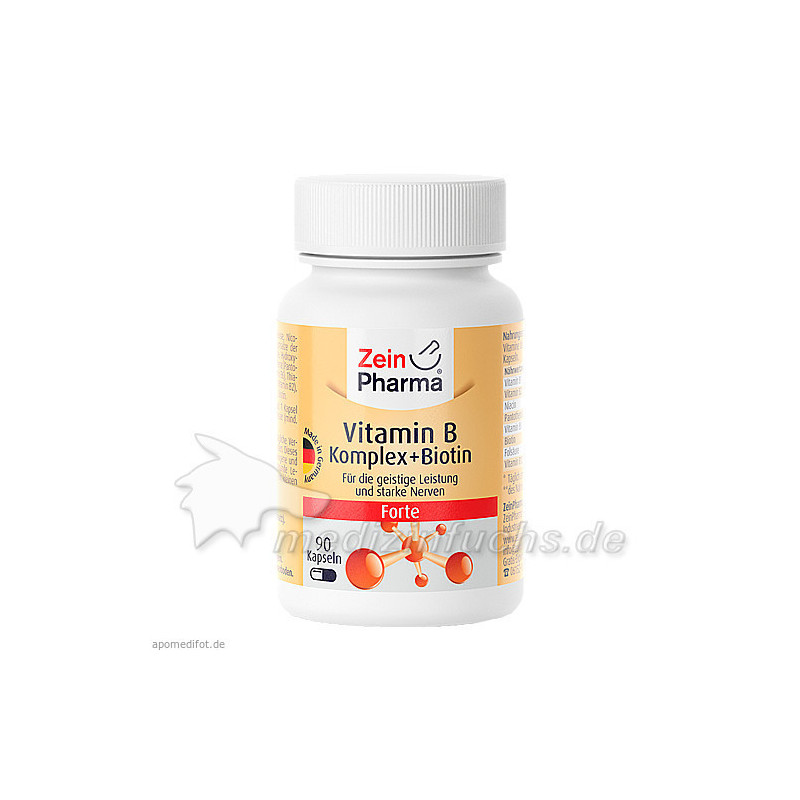 VITAMIN B Komplex+Biotin Forte Kapseln, 90 ST – PZN 10141902