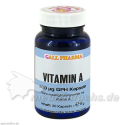 VITAMIN A 800 \m63g GPH Kapseln, 30 ST – PZN 4631803