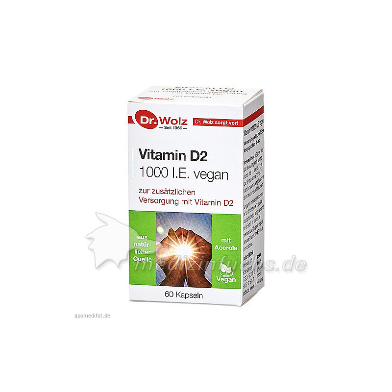 VITAMIN D2 1000 I.E. vegan Kapseln, 60 ST – PZN 9536831