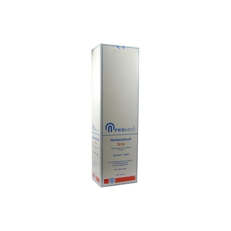 VERBANDMULL 10x1 m zickzack BW 20/100 unsteril, 1 ST – PZN 4046708
