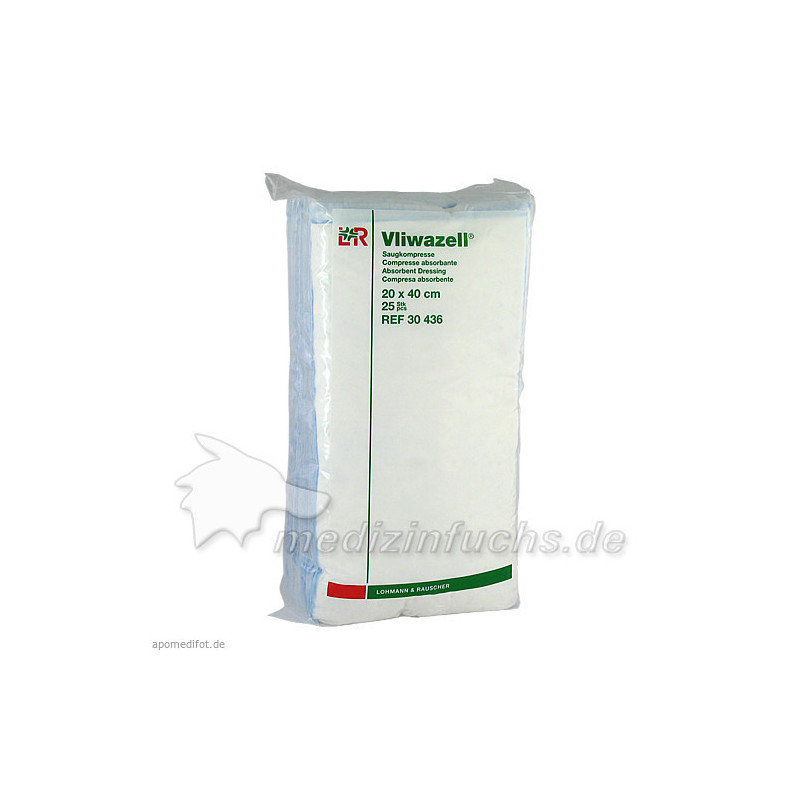 VLIWAZELL Saugkompressen 20x40 cm unsteril, 25 ST – PZN 2232884