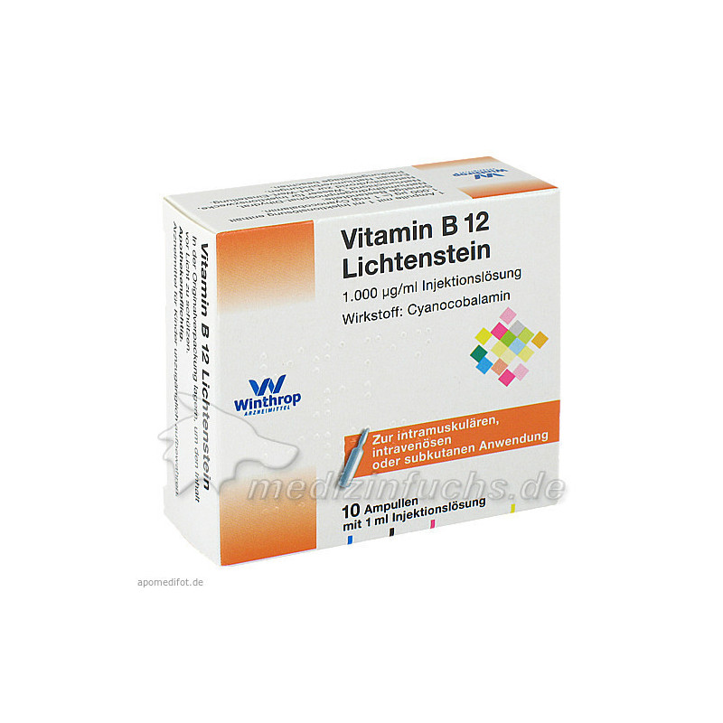 VITAMIN B12 1.000 \m63g Lichtenstein Ampullen, 10X1 ML – PZN 6174296