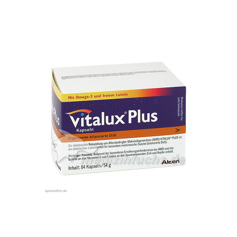 VITALUX Plus Lutein u.Omega 3 Kapseln, 84 ST – PZN 2082835