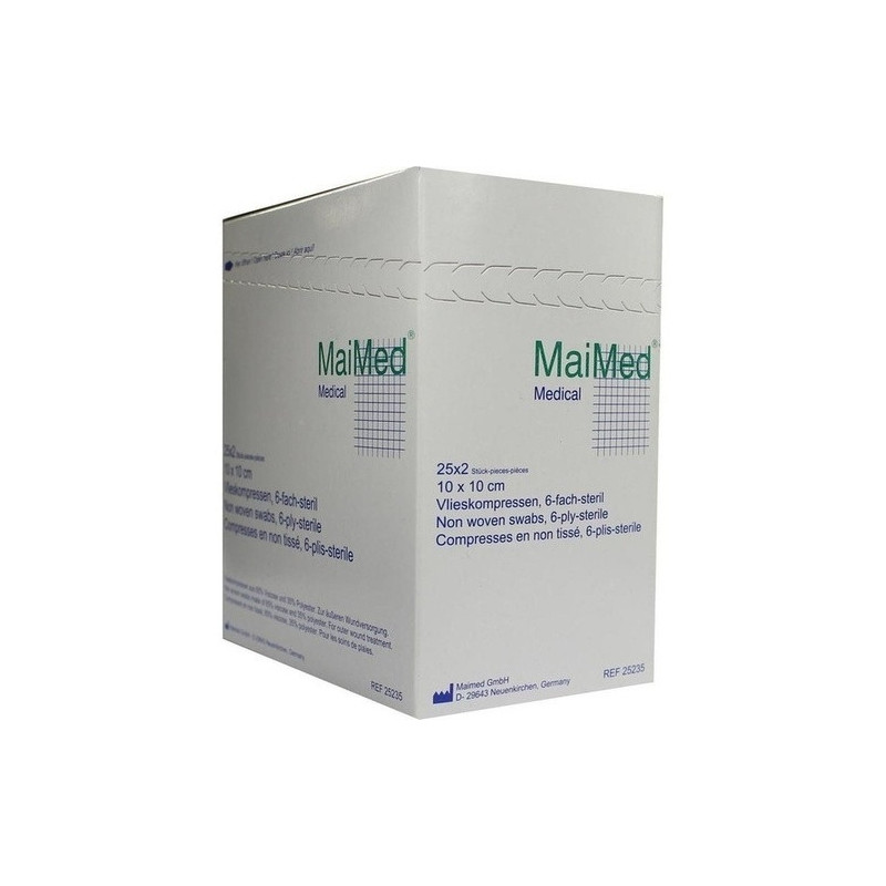 VLIESKOMPRESSEN 10x10 cm steril 6fach, 25X2 ST – PZN 1280148