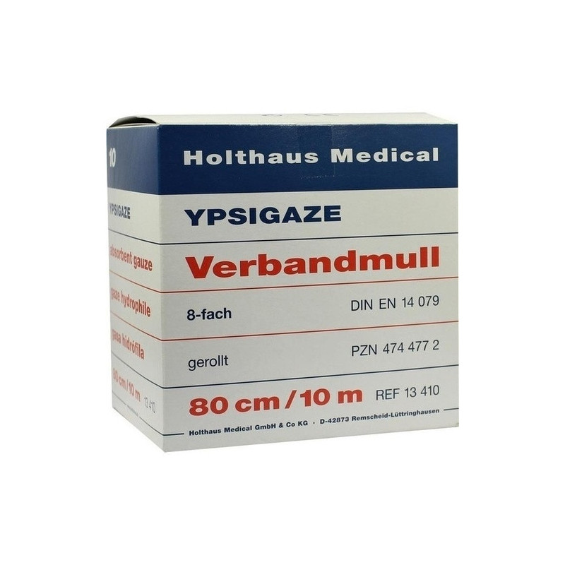 VERBANDMULL Ypsigaze 10 cmx10 m gerollt 8fach, 1 ST – PZN 4744772