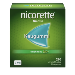 nicorette 2 mg Nikotinkaugummi freshmint zum 210 St PZN 17594133