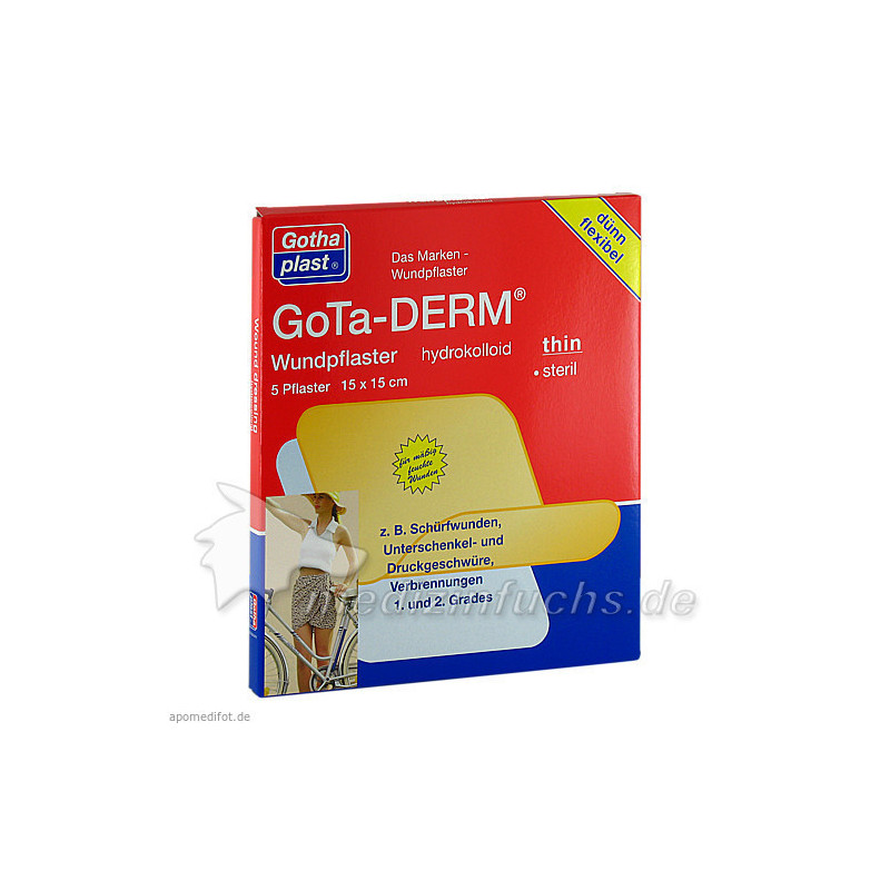 Gotha-Derm Hydrokolloides Wundpflaster 15cmx15cm, 5 ST – PZN 176383