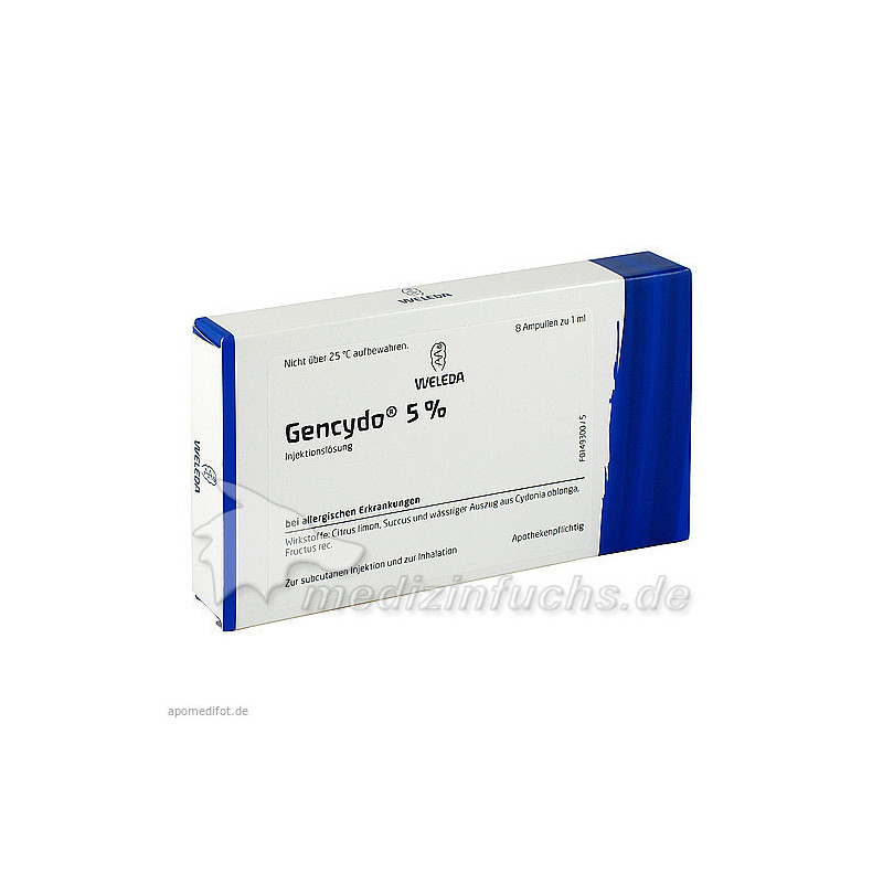 GENCYDO 5%, 8 ST – PZN 1622778