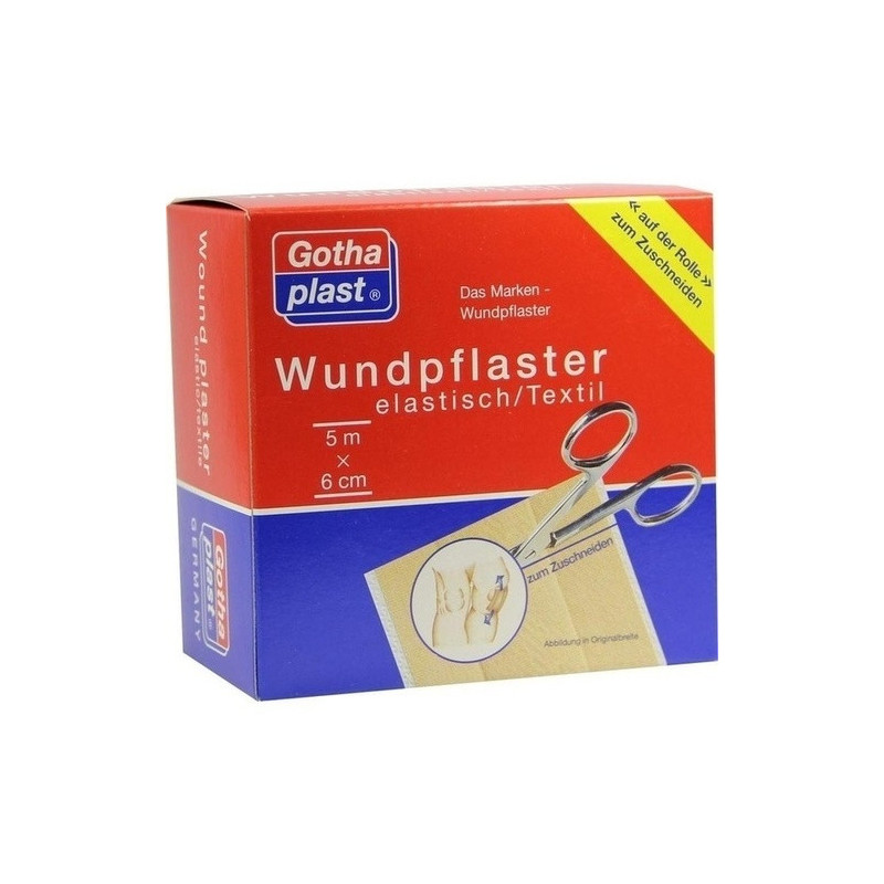 GOTHAPLAST WUNDPFLASTER ELASTISCH 5MX6CM, 1 ST – PZN 4951442