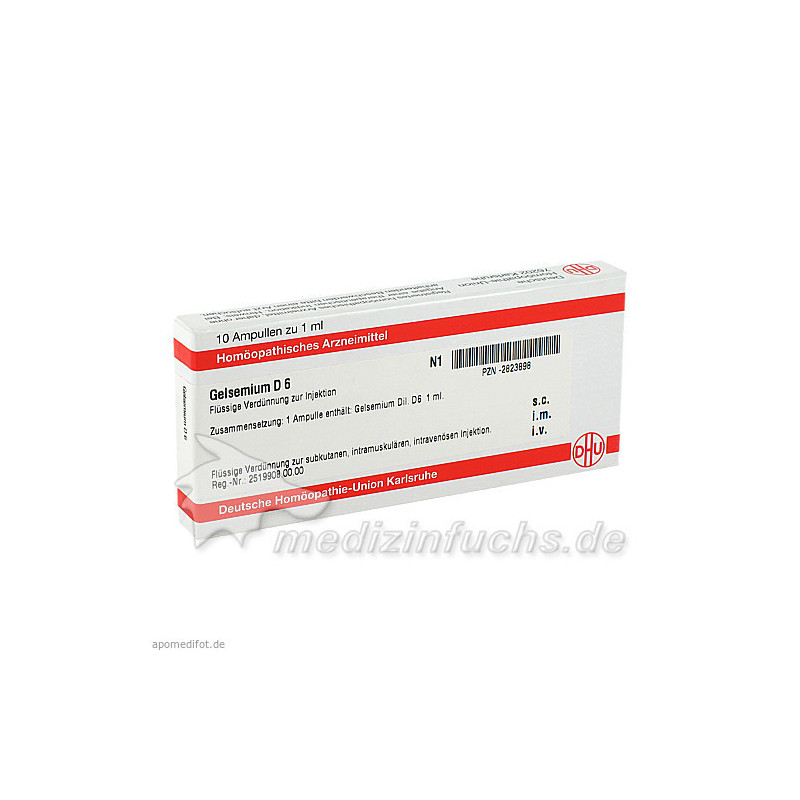 GELSEMIUM D 6 Ampullen, 10X1 ML – PZN 2823898