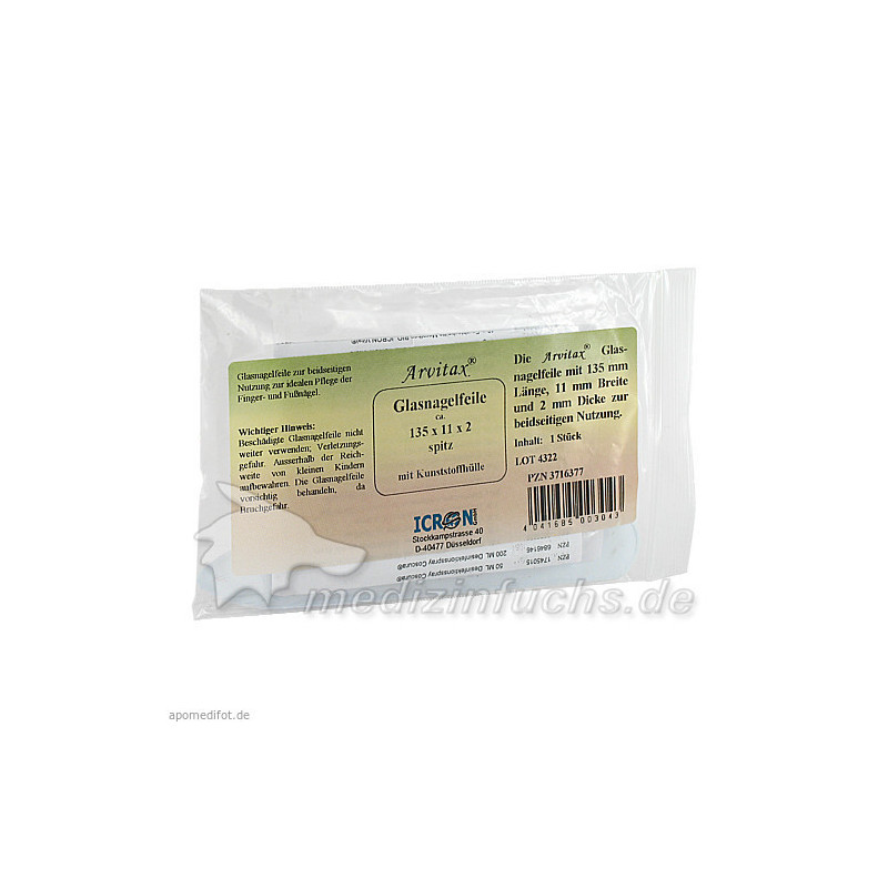 Glasnagelfeile 135x11x2 Spitz m Hülle Arvitax, 1 ST – PZN 3716377