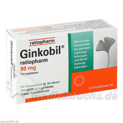 GINKOBIL ratiopharm 80 mg Filmtabletten, 120 ST – PZN 6680852