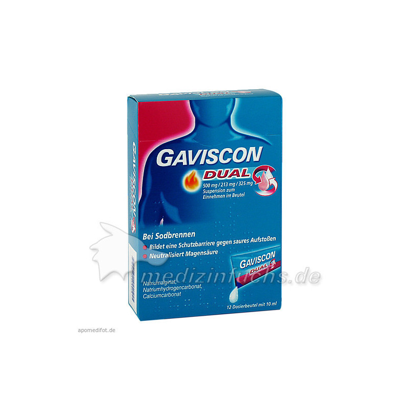 Gaviscon Dual 500mg/213mg/325mg, 12X10 ML – PZN 4363828