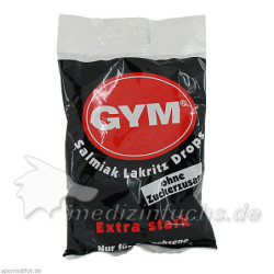 Gym Salmiak Lakritz Drops-Tüte o. Zuckerzusatz, 100 G – PZN 2022879