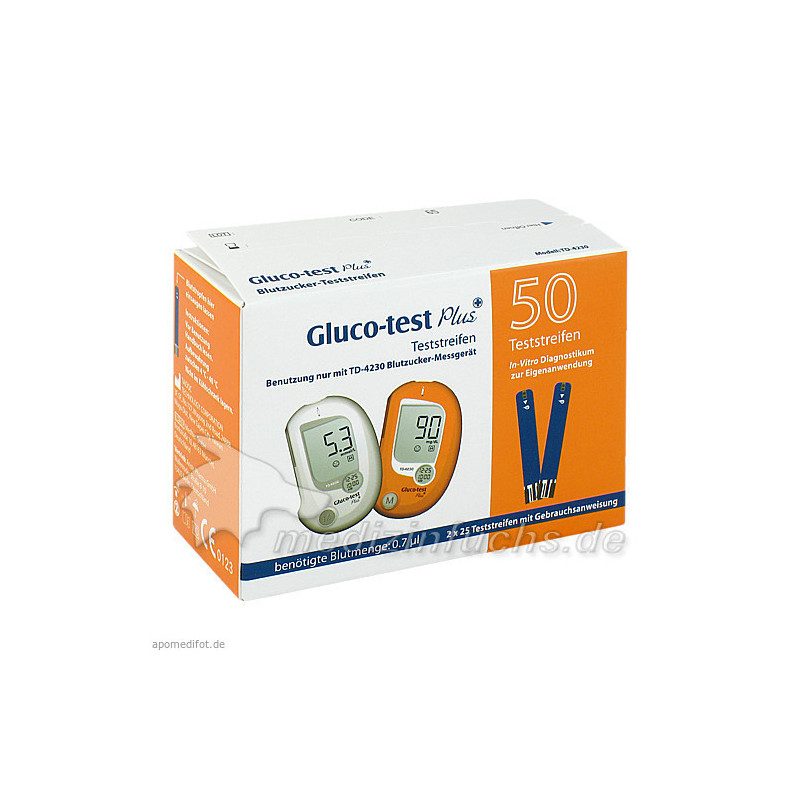Gluco-test Plus Blutzuckerteststreifen, 50 ST – PZN 7702165