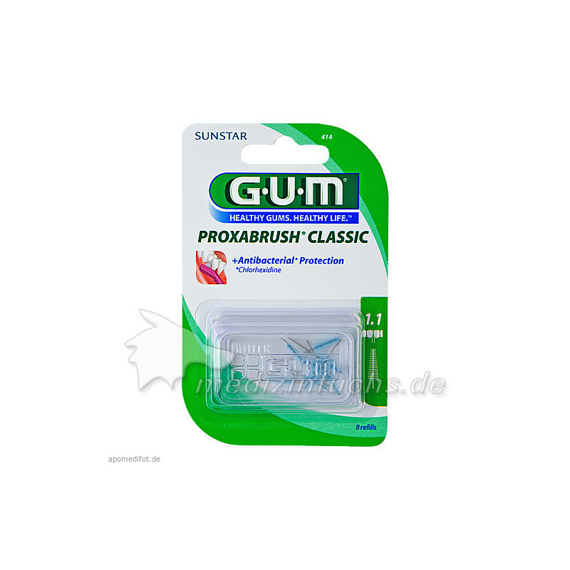 GUM PROXABRUSH Ersatzbürsten 0.5mm Tanne, 8 ST – PZN 1840860