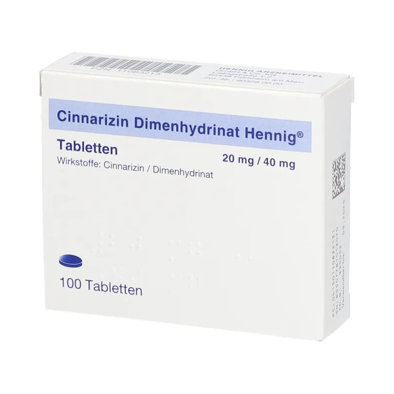 Cinnarizin Dimenhydrinat Hennig® 20 mg/40 mg 100 St PZN 11083213