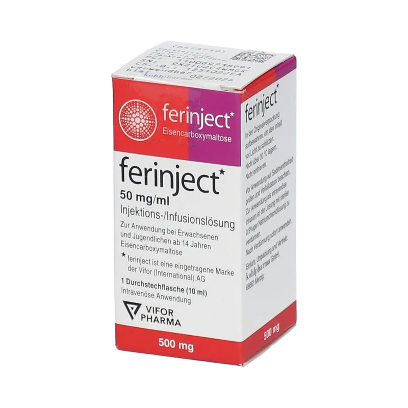 FERINJECT 50 mg Eisen/ml Injektions-/Infusionslsg.  10ml PZN 00697389
