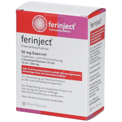 Ferinject 50 mg Eisen/ml.  2x10ml PZN 10132984